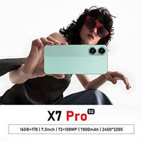 Smartphone X70 Pro 5G Écran 7,3 pouces Processeur Deca Core 16 Go + 1 To de stockage Android 15 Caméras arrière 48MP+108MP Double SIM