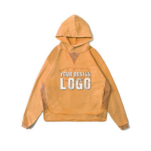 Autumn Winter Cotton No Drawstring Oversized Men's <b>Hoodie</b> Fashion Casual Heavyweight Drop Shoulder Pullover Mens Hoodies - Product Image 1