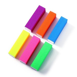 Wholesale Disposable Salon Manicure Pedicure EVA Rectangle Nail Buffer 9.5x2.5x2.5cm with Custom Logo Option for Nail Care