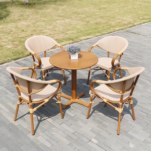 Produttore all'aperto francese Cafe Bistio terrazza sedia da pranzo mobili da <span class=keywords><strong>giardino</strong></span> in rete in Rattan sedia - Product Image 3