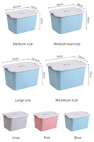 Contenedor Doméstico Multifuncional Apilable y Portátil con Tapa, Plástico, para Libros, Archivos y Papel, Organización del Hogar, Otras Cajas de Almacenamiento