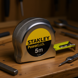 Ruban à mesurer Stanley PowerLock 5m, lame en acier avec mécanisme de verrouillage pour des mesures de précision - Product Image 3