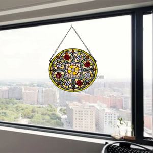 Panel de Vidrio Sólido de 12 Pulgadas con Diseño de Catedral para Iluminación Solar en Sala de Estar, Gimnasio, Comedor, Decoración de Paredes y Puertas Exteriores - Product Image 3