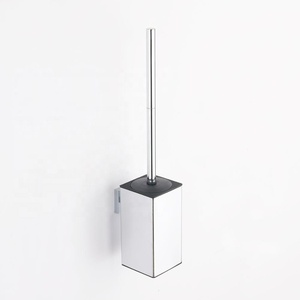 Square <strong>Brush</strong> Holder Bathroom Wall Mounted 304 Stainless Steel <strong>Chrome</strong> <strong>Toilet</strong> <strong>Brush</strong> - Product Image 1