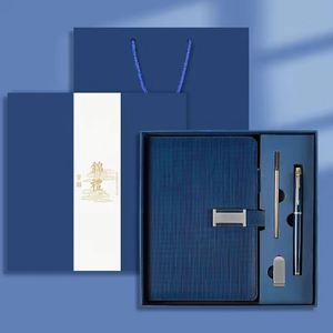 2026 Custom Luxury Business Office Stationery Diary Pu Leather Magnet Journal <b>Notebook</b> Metal <b>Pen</b> Refill Gift <b>Set</b> With Box - Product Image 6
