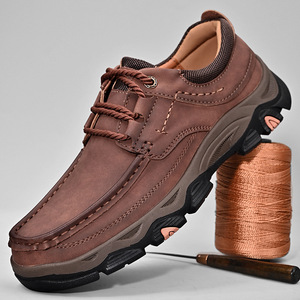 Mocassins pour hommes en cuir PU à bout fermé, semelle en caoutchouc, doublure en peluche, toutes saisons, tendance - Product Image 2