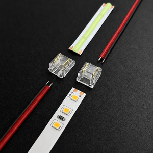ขั้วต่อสายไฟ LED แบบ 2 พิน ไม่ต้องบัดกรี แบบ Snap เชื่อมต่อเร็ว สำหรับเชื่อมต่อสายกับแผงวงจร  อะแดปเตอร์ขั้วต่อแบบปลายเดียว สำหรับแถบไฟ COB - Product Image 1