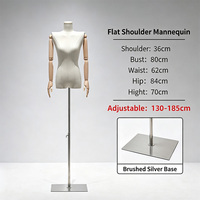 Nouveau Mannequin Femme Gonflable Demi-Corps sur Pied avec Tête en Mousse et Tissu pour Présentation de Vêtements de Tailleur