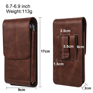 Para Boshiho Crazy Horse, <span class=keywords><strong>riñonera</strong></span> de cuero, bolso de teléfono Unisex corto Vintage, <span class=keywords><strong>riñonera</strong></span> pequeña informal de Hip Hop para hombre, lazo de cinturón - Product Image 4