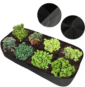 Factory direct rectangular plant bag Felt fabric tomato container pot plant growing bag