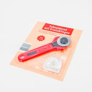 Safety Design Anti-slip Soft Handle Multi Functional Fabric Cutting tool 45mm Rotary Cutter Knife with sk5 steel blade