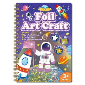 Foil Art Adesivi da principessa Dress-up gioco attività artigianale per bambini divertenti kit di artigianato regali per ragazze di età compresa tra 3 anni fai da te - Product Image 1