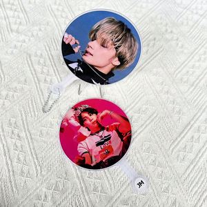 Round Plastic PVC <b>Small</b> Circular Hand Fan - Product Image 2