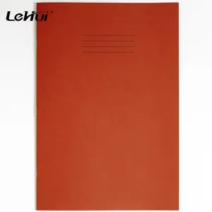 School supply Low Price Wholesale Bulk Sale 5 Assorted colored Red A4 size 80 Pages Lined Exercise Book For Retail