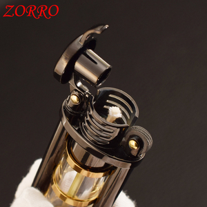 Encendedor de Queroseno <span class=keywords><strong>ZORRO</strong></span> <span class=keywords><strong>Serie</strong></span> 652, Encendedor de Aceite Transparente, Encendedor Vintage con Rueda de Moler, Encendedor de Cigarrillos - Product Image 4