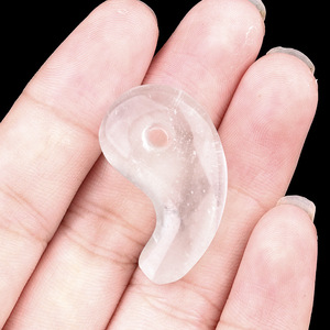 30mm Naturstein Magatama-Perle Polierte Komma-Form Steinanhänger mit Loch für Schmuckherstellung DIY Halskette Ohrringe Charms - Product Image 4