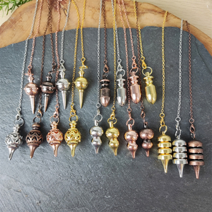 Venta directa de fábrica, colgante de Cono chapado en bronce antiguo de oro rosa y plata, Péndulo de latón, péndulo curativo, péndulos de Reiki de Metal - Product Image 2