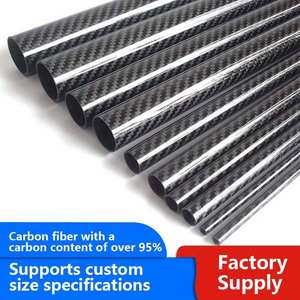 Le fabricant offre directement 7mm- 60mm, tubes en fibre de carbone 3k, tubes ronds en fibre de carbone à haut module, tubes en fibre de carbone 3k. - Product Image 3