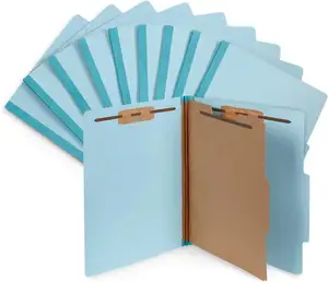 Ramah lingkungan tahan air 3-Tab pemasok kantor grosir portabel dokumen kertas Folder A4 coklat kertas File Folder Logo kustom