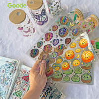 Autocollant de transfert Goode 16oz UV pour gobelet/tasse en verre, étanche, écologique, en PET, motif dessin animé Q-style, anti-rayures, résistant aux UV