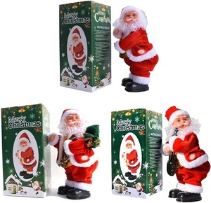Électrique Père Noël dansant avec de la <span class=keywords><strong>musique</strong></span> <span class=keywords><strong>Twerk</strong></span> ing Père Noël jouer de la guitare secouer les hanches fesses cadeaux ornement de Noël - Product Image 1