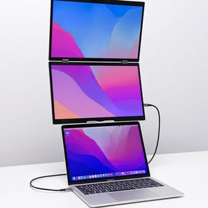 จอภาพ IPS LED ขนาด15.6นิ้วแบบพกพาหน้าจอคู่หรือสามจอแล็ปท็อปหน้าจอซ้อนกันได้ยืดหยุ่นพับได้ - Product Image 2