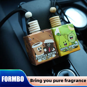 Ambientadores de Coche Cuadrados Modernos Personalizados, Ambientadores Colgantes de Vidrio Líquido con Aceite Esencial, Fragancia de Colonia de Larga Duración - Product Image 3