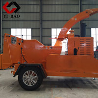 Broyeur de jardin diesel chinois 40 CV, robuste, pour tiges, pailles et bois, avec dispositifs de sécurité