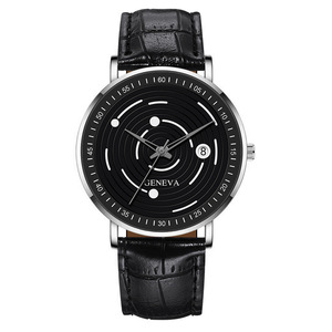 Venta al por mayor cuero de la Pu de moda relojes hombres calendario simple <span class=keywords><strong>Ginebra</strong></span> relojes - Product Image 5