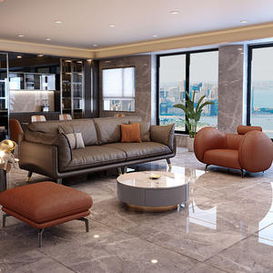 Nordic Light Luxury Modern Home Furniture Italiano Minimalista Nueva tecnología Tela Sala de estar Sofá Hotel villa - Product Image 3