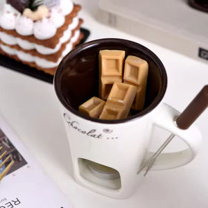 Taza de Cerámica Multifuncional para Derretir Chocolate al por Mayor, con Tenedor, Herramienta Personalizada para Queso, Utensilios de Cocina - Product Image 2
