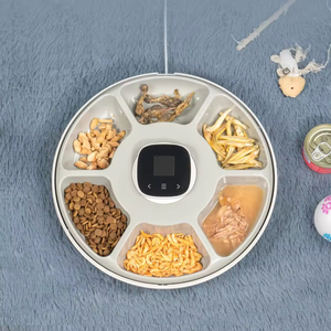 Distributeurs automatiques de nourriture pour animaux de compagnie sans fil, écologiques, modernes, 6 repas, capacité 1L, écran LCD, nutrition équilibrée, matériau ABS, protection des pattes - Product Image 6