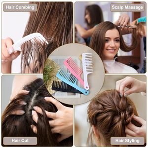 Custom Logo Plastic Anti-static Hair <b>Comb</b> Multicolor Wide Tooth <b>Comb</b> High Quality Salon Hairdressing <b>Comb</b> - Product Image 5
