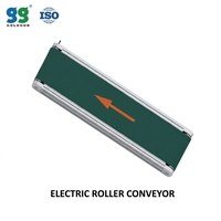 Convoyeur à bande motorisé de 38 mm, 24 V CC, faible bruit, compact, à bande plate, pour le tri des colis express