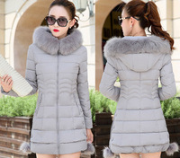 AIMINYZ Manteau en coton imprimé pour femme, nouvelle collection automne-hiver, respirant, long, imperméable, avec fermeture éclair et col amovible