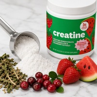Créatine monohydrate 3g Extrait de pissenlit et de canneberge Saveur fraise et pastèque 255g Complément alimentaire pour la force musculaire