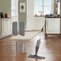 Serpillère pulvérisatrice rotative à 360 degrés avec manche en aluminium, tampons en microfibre et réservoir rechargeable pour sols en bois dur et vinyle domestiques