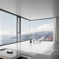 Ventana Abatible de Aleación de Aluminio con Rotura de Puente Térmico, Espaciador de Borde Cálido, Vidrio Triple Aislante, Certificación Energy Star, Resistente al Viento, para Villas y Hoteles