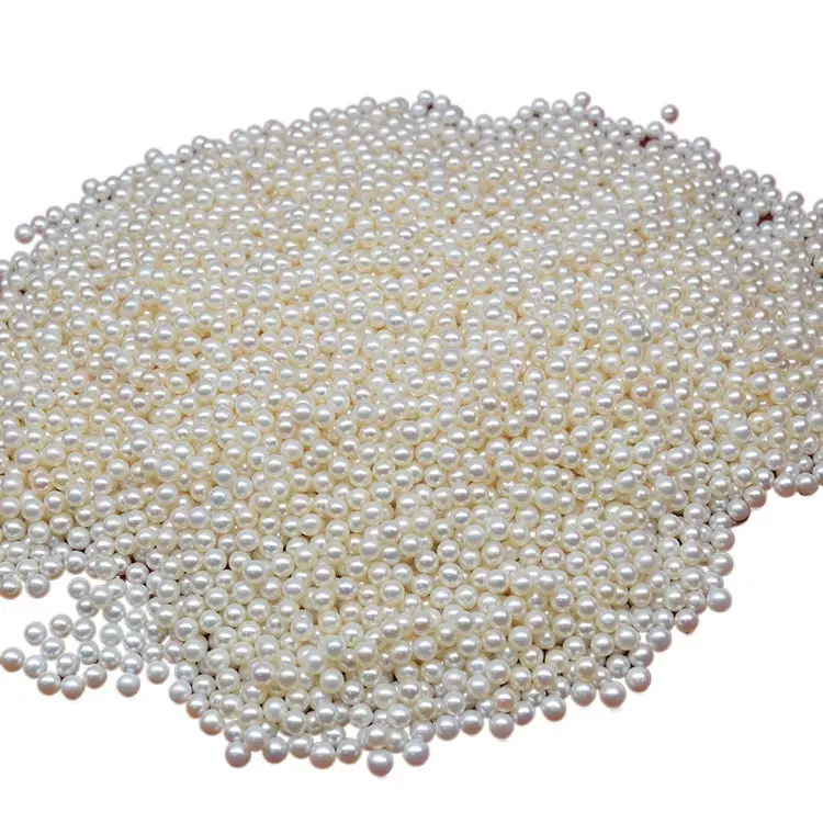 2.5mm--3mm Aa Grade 2a Near Round Nature Freshwater Pearls White Button Loose Pearl For Jewelry Making Loose Beads