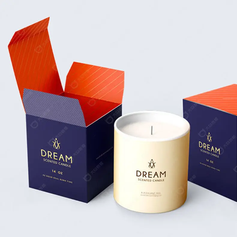 Caixa de presente perfumada elegante da vela, embalagem personalizada de velas