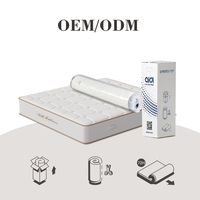 Matelas double ergonomique hybride à ressorts ensachés de haute qualité, moderne et compressé, vente en gros Chine