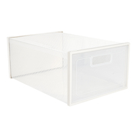 Boîtes à chaussures transparentes de qualité supérieure, empilables, pour organiser et ranger les baskets et les vêtements dans le placard