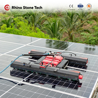 Systèmes de nettoyage automatique de panneaux photovoltaïques, kit d'équipement de nettoyage solaire pour panneaux photovoltaïques, robot de nettoyage de panneaux solaires