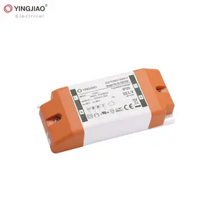 Yingjiao fábrica la certificación completa Controlador LED transformador 12V DC de salida única fuente de alimentación LED para iluminación