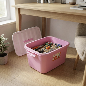 12L Virgin PP Plastic Eco-Friendly Modern Storage Box Lid Multi Color Lightweight Stackable Organizer Bin Durable Storage - Product Image 6