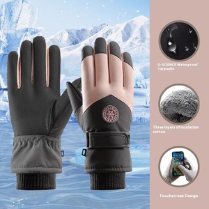 Gants de cyclisme d'hiver, imperméables, coupe-vent, doublure polaire, chauds, compatibles avec les écrans tactiles, confortables et durables - Product Image 2