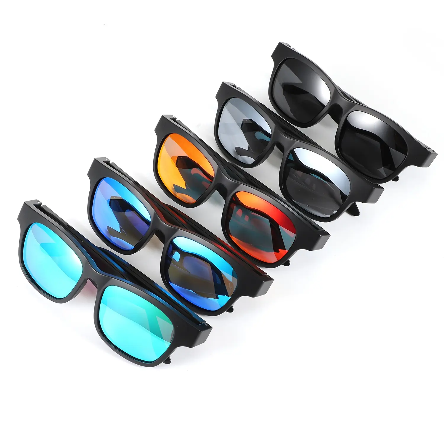 धूप का चश्मा हड्डी चालन फ्रेम बीटी वायरलेस खेल चश्मा रंग धूप का चश्मा ऑडियो स्मार्ट चश्मा