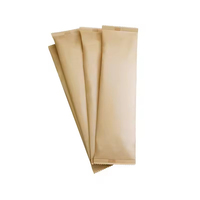 Ensemble de couverts en bambou jetables personnalisés en papier individuel, fabriqués en usine - Cuillère, fourchette et couteau naturels pour les fêtes