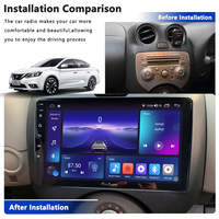 Autoradio Android 9 pouces pour Nissan March K13 Micra 2+32 WIFI Carplay AHD 2Din Lecteur DVD de voiture Navigation Lecteur multimédia