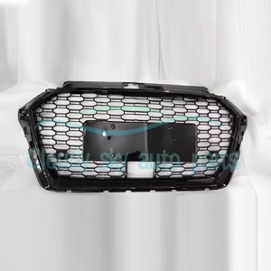 Parrilla Delantera Negra Brillante Estilo RS3 para Auto <span class=keywords><strong>A3</strong></span> S3, Parrilla de Parachoques Tipo Panal para <span class=keywords><strong>A3</strong></span> S3 8V.5 2017 2018 2019 - Product Image 4